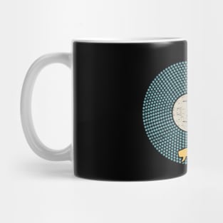 Vintage-Inspired Record and Needle: Retro Music Design Mug